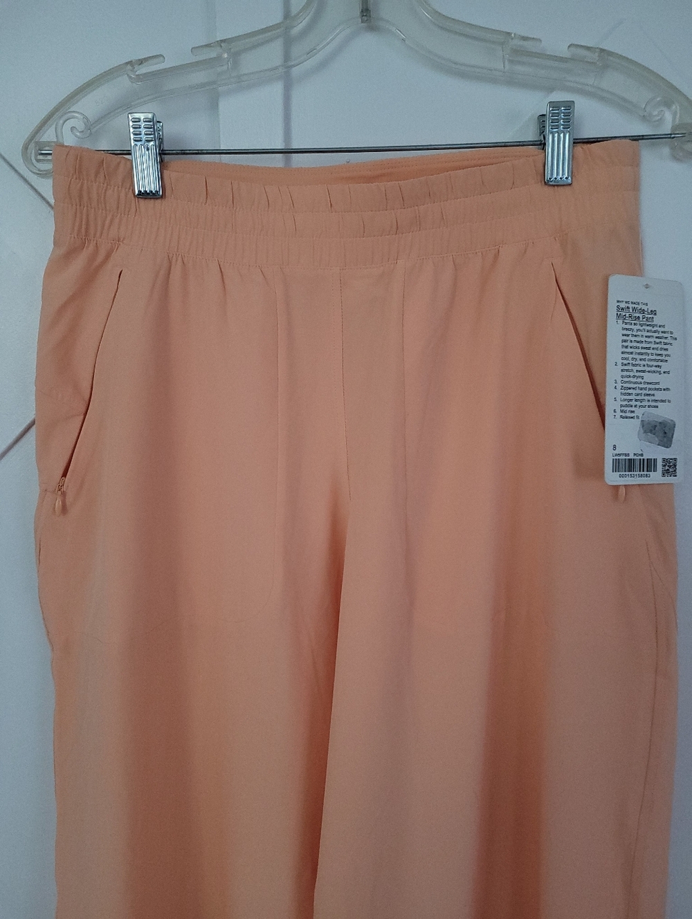 Lululemon Swift Mid-Rise Wide-Leg Pant In Peach Bellini Sz 8 - Picture 5 of 8